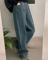 ストッパーポイントデニムワイドパンツ