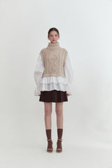 Knit vest blouse