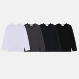 ASCLO Uネックシルケット長袖Tシャツ