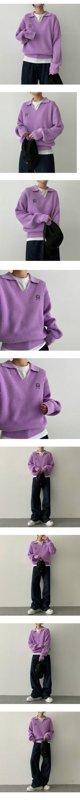 ベジークラウンカラーニットウェア / Veggie Crown Collar Knitwear