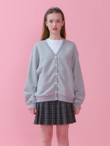 COTTON V NECK OVERFIT CARDIGAN_GREY (6612499759222)