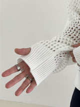Netting round neck knit