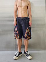 フレイム刺繡バミューダパンツ/VENTIQUE Flame embroidery Bermuda Shorts 2color