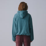 FRILL HEART HOODIE, BLUE