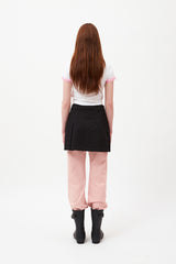 チェリーホットフィックスレースクロップTシャツ / CHERRY HOTFIX LACE CROP T-SHIRT [WHITE]