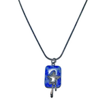 Melted star square marble necklace