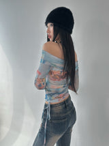 blue rain blouse