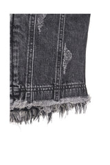 デニムパネルドチューブトップ / DENIM PANELLED TUBE TOP (BLACK)
