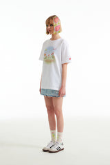 チェリープラネットポイントTシャツ／CHERRY PLANT POINT T-SHIRT [WHITE]