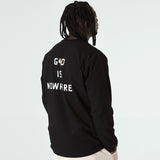 オーバーフィットレタリングロングスリーブT/OVERFIT LETTERING LONG-SLEEVED T-BLACK