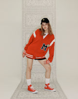 M PATCH VARSITY CARDIGAN RED (6691448717430)