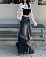 Underboob button cardigan