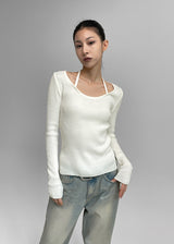 [MADE] Pixie String U-Neck Knit