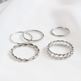 デイリーチェーンリングセット- 5セット / Daily Chain Ring Set - 5 set (2 color)