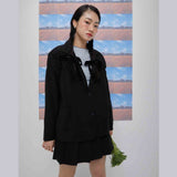 Kairo shirring jacket (black) (6684260270198)