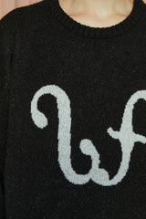 U SHEET MUSIC KNIT / BLACK