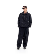 STUD DENIM JACKET (BLACK)