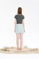 チェリーテリーラップスカート / CHERRY TERRY WRAP SKIRT [MINT]