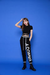 XストリングクロップドTシャツ / TOP(4653) X-string cropped tee