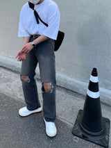 イージーデストロイデニムパンツ