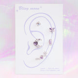 パープルライキーピアス / [Styling] Purple Liky Piercing Set (5 set)