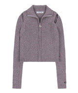 [NF] CUT-OUT 2 WAY KNIT ZIP UP (PURPLE)_F23ZA950