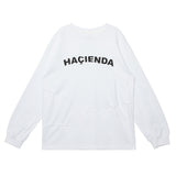 リンクルエフェクトロゴプリントロングスリーブTシャツ / (UNISEX) Wrinkle Effect Logo Print Long Sleeve T-shirt(White)