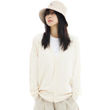 カシミアストラクチャーニッティングカーディガン/CASHMERE STRUCTURE KNITTING CARDIGAN-BEIGE