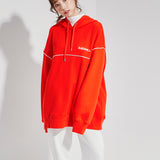 Oversize Front Line Hoodie Red (6600738537590)