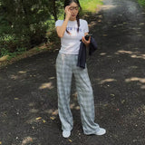 チェックバンディングパンツ