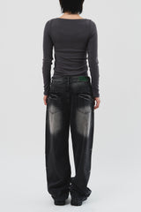 (W) Base Shirring Longsleeve (3color)