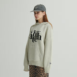 WHATTHE Big Logo Knit Hoodie Cream (6643565789302)