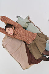 ワニアンバランスボカシブラウス/Wani Unbalanced Bokashi bl (2 colors)