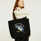 パピードルフィンジャンピングエコバッグ/Puppy dolphin jumping ecobag