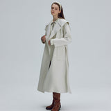 Big collar handmade coat - Light melange (6674906218614)