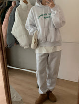 Daily Lettering Hoodie + Jogger Pants Set (3color)