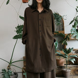 unisex jungle long shirts brown