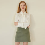 モダンダーツミニスカート / MODERN DART MINI SKIRT (EMERALD GREEN)