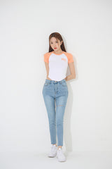 NNYラグランクロップTシャツ/TOP(9246) NNY Nagran Crop Tee