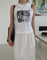 フォトスリーブレス/Photo sleeveless (3color)