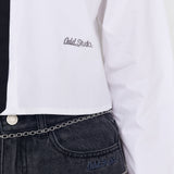 オッドシグネチャーロゴクロップシャツ / Odd Signature Logo crop shirt - white