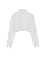 イエロータップクロップシャツ/YELLOW TAP CROP SHIRT WHITE
