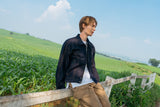 LINE-POINT DENIM BLOUSON