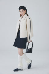 ダブルラップミニプリーツスカート / Double Lap Mini Pleated Skirt [Navy]