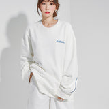 Oversize Back Line Sweat shirt White (6600737030262)