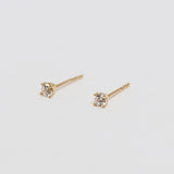 [single earring]14K gold cubic stud earring (6679719051382)