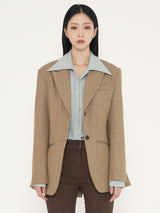 FORMAL WOOL JACKET - CHECK (6636694077558)