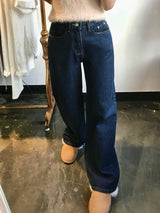 ワイドフィットデニムパンツ / WIDE FIT DARK BLUE DENIM PANTS [17789]