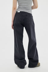 ピンタックブラックブルーワイドパンツ / no.5108 Pintuck Black Blue Wide Pants