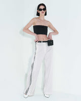 ローエッジボタンチューブトップ / Raw Edge Button Tube Top _ Black